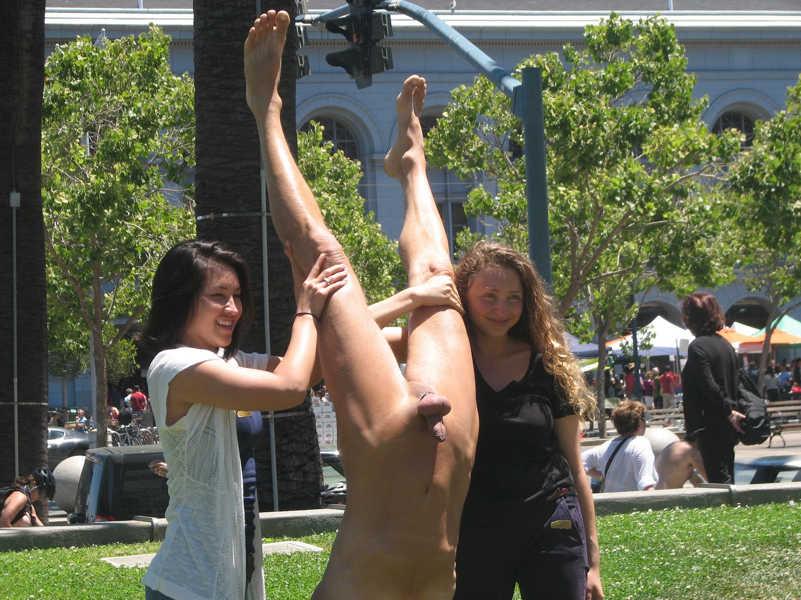 Tenn strip and run nude public
